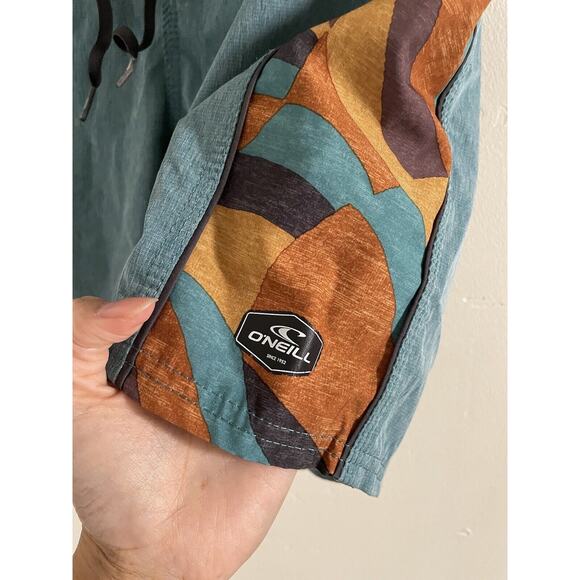 O’Neill Boardshorts Mens 30 Blue Green Hyperfreak Groovey Back Pocket Swim Surf - Picture 4 of 10